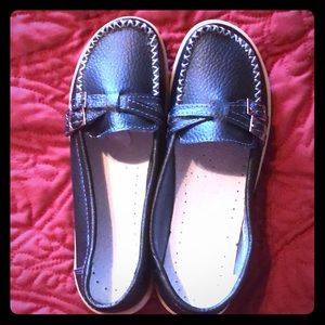 Black loafers